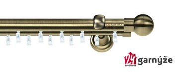 Kovové garnýže dvouřadé 25 a 19mm - ASPEN KOULE mosazné