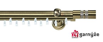 Kovové garnýže dvouřadé 25 a 19mm - ASPEN LANSO CRYSTAL mosazné