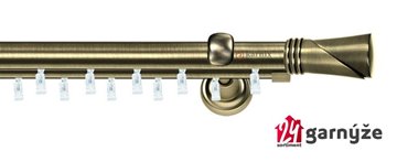Kovové garnýže dvouřadé 25 a 19mm - ASPEN LOCA mosazné