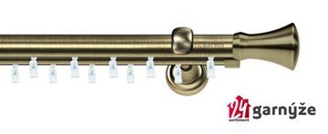 Kovové garnýže dvouřadé 25 a 19mm - ASPEN MONACO mosazné