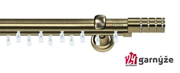 Kovové garnýže dvouřadé 25 a 19mm - ASPEN ROSETTI CRYSTAL mosazné
