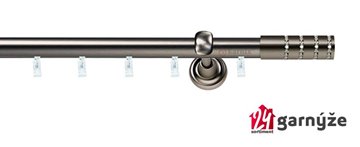 Kovové garnýže jednořadé 19mm - ASPEN ROSETTI CRYSTAL antracitové