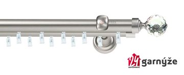 Kovové garnýže dvouřadé 25 a 19mm - ASPEN BELUNA CRYSTAL chromové