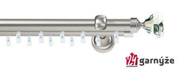 Kovové garnýže dvouřadé 25 a 19mm - ASPEN CLAREX CRYSTAL chromové