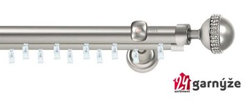 Kovové garnýže dvouřadé 25 a 19mm - ASPEN GLOBI CRYSTAL chromové