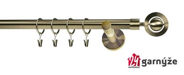 Kovové garnýže jednořadé moderní 19mm - ALPI mosazné