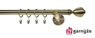 Kovové garnýže jednořadé moderní 19mm - AVANTI mosazné