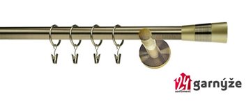 Kovové garnýže jednořadé 19mm - NEO Doris mosazné