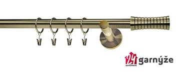 Kovové garnýže jednořadé 19mm - NEO Gao mosazné