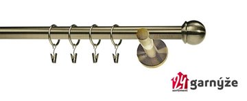 Kovové garnýže jednořadé 19mm - NEO Koule mosazné