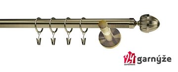 Kovové garnýže jednořadé 19mm - NEO Milano mosazné