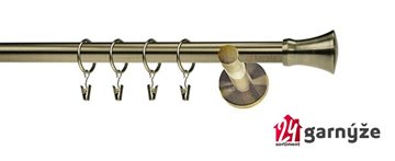 Kovové garnýže jednořadé 19mm - NEO Monaco mosazné