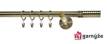 Kovové garnýže jednořadé 19mm - NEO Optima mosazné