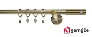 Kovové garnýže jednořadé 19mm - NEO Ostelo crystal mosazné