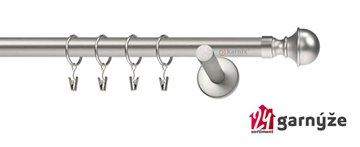 Kovové garnýže jednořadé moderní 19mm - BELE chromované