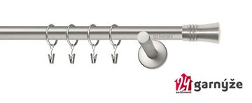 Kovové garnýže jednořadé moderní 19mm - CAPRI chromované