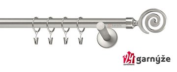 Kovové garnýže jednořadé moderní 19mm - CENTO chromované