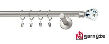 Kovové garnýže jednořadé moderní 19mm - CLAREX crystal chromované