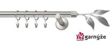 Kovové garnýže jednořadé 19mm - NEO Listí chromované