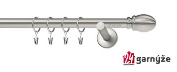 Kovové garnýže jednořadé 19mm - NEO Ovál chromované