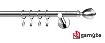 Kovové garnýže jednořadé moderní 19mm - AVANTI nerezové