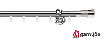 Kovové garnýže jednořadé 19mm - ASPEN DORIS nerezové