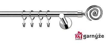 Kovové garnýže jednořadé moderní 19mm - CENTO nerezové
