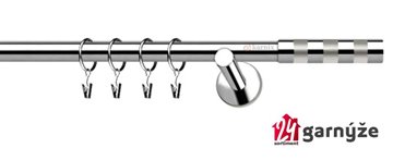 Kovové garnýže jednořadé 19mm - NEO Etiuda nerezové