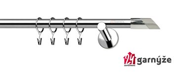 Kovové garnýže jednořadé 19mm - NEO Falko nerezové