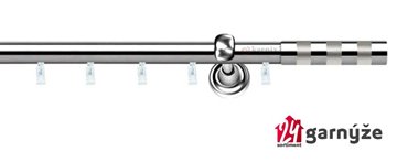 Kovové garnýže jednořadé 19mm - ASPEN ETIUDA nerezové