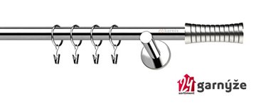 Kovové garnýže jednořadé 19mm - NEO Gao nerezové