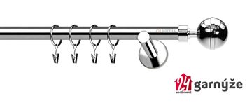 Kovové garnýže jednořadé 19mm - NEO Koule elegant nerezové