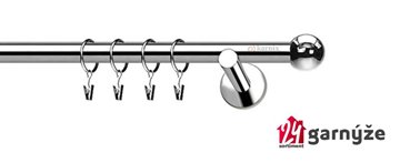 Kovové garnýže jednořadé 19mm - NEO Koule malá nerezové