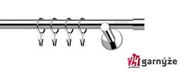 Kovové garnýže jednořadé 19mm - NEO Luna nerezové