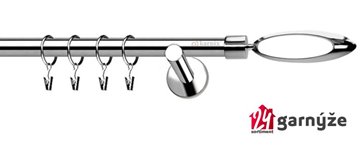 Kovové garnýže jednořadé 19mm - NEO Mirella nerezové