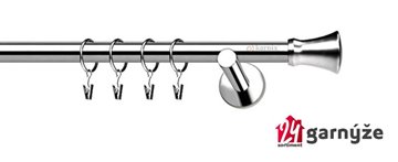 Kovové garnýže jednořadé 19mm - NEO Monaco nerezové