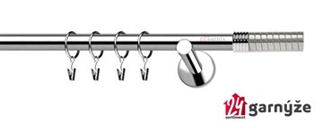 Kovové garnýže jednořadé 19mm - NEO Optima nerezové