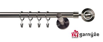 Kovové garnýže jednořadé moderní 19mm - ALPI antracitové