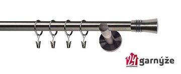 Kovové garnýže jednořadé moderní 19mm - CAPRI antracitové