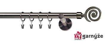 Kovové garnýže jednořadé moderní 19mm - CENTO antracitové