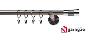 Kovové garnýže jednořadé 19mm - NEO Doris antracitové