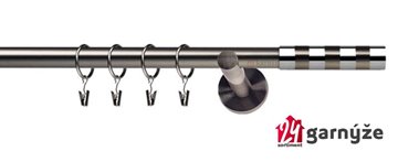 Kovové garnýže jednořadé 19mm - NEO Etiuda antracitové