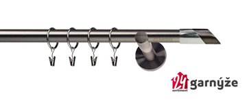 Kovové garnýže jednořadé 19mm - NEO Falko antracitové