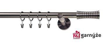 Kovové garnýže jednořadé 19mm - NEO Gao antracitové