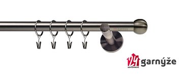 Kovové garnýže jednořadé 19mm - NEO Koule malá antracitové