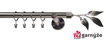 Kovové garnýže jednořadé 19mm - NEO Listí antracitové