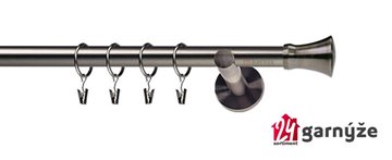 Kovové garnýže jednořadé 19mm - NEO Monaco antracitové