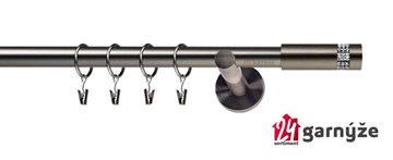 Kovové garnýže jednořadé 19mm - NEO Ostelo crystal antracitové