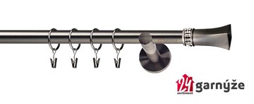 Kovové garnýže jednořadé 19mm - NEO Santiago antracitové