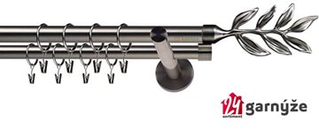 Kovové garnýže dvouřadé 19mm - NEO Aldis antracitové